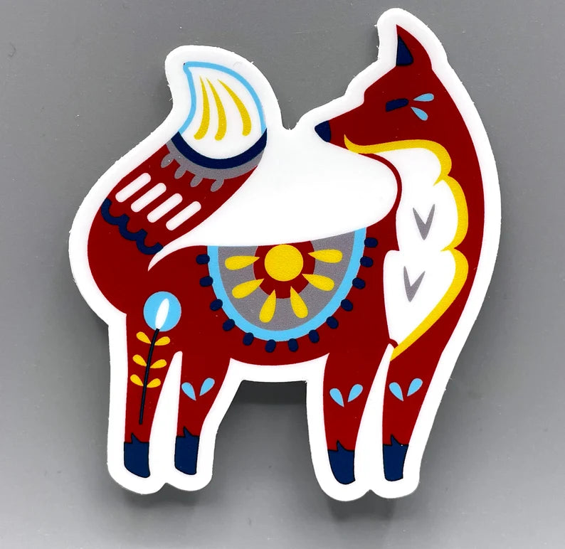 Sticker Dala Fox Cindy Lindgren