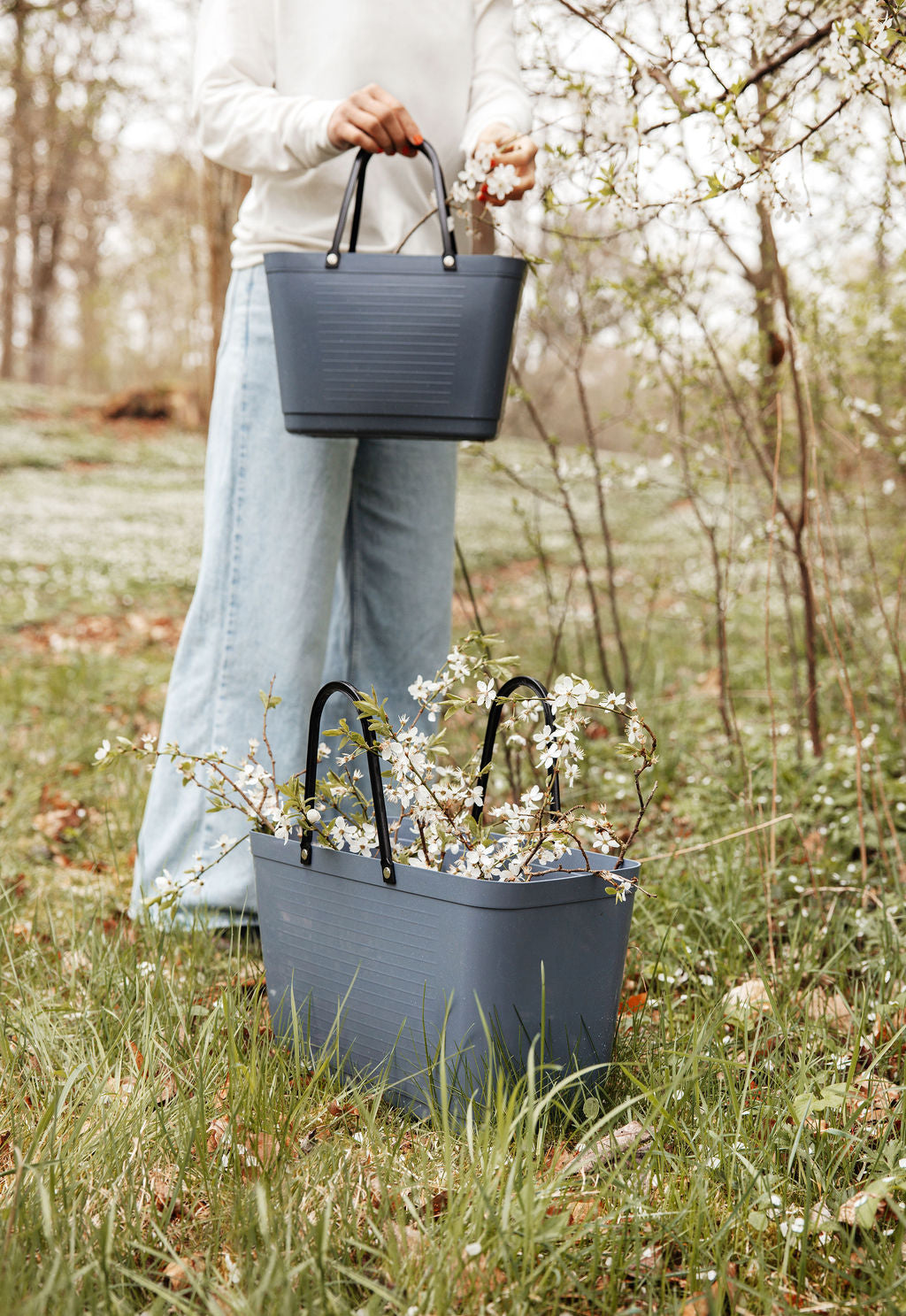 Hinza Tote Pigeon Blue Green Plastic