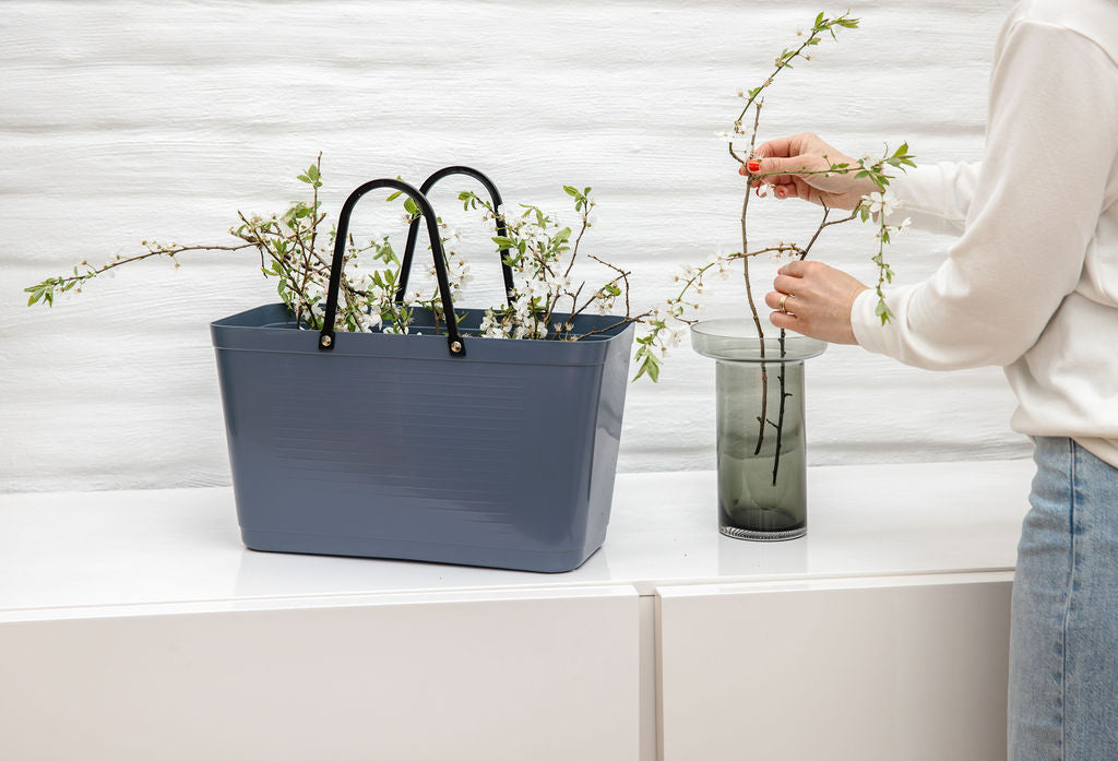 Hinza Tote Pigeon Blue Green Plastic