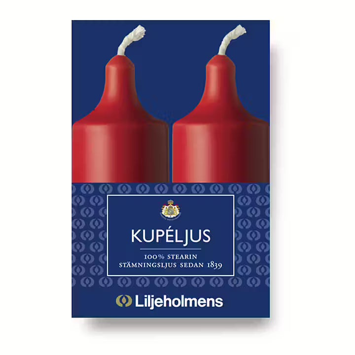 Llijeholmens Candle Kupeljus Red 2 Pack