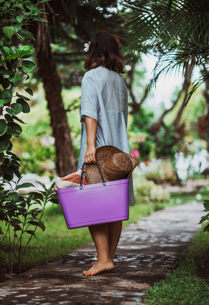 Hinza Tote Purple Green Plastic