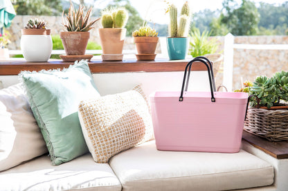 Hinza Tote Dusty Pink Green Plastic