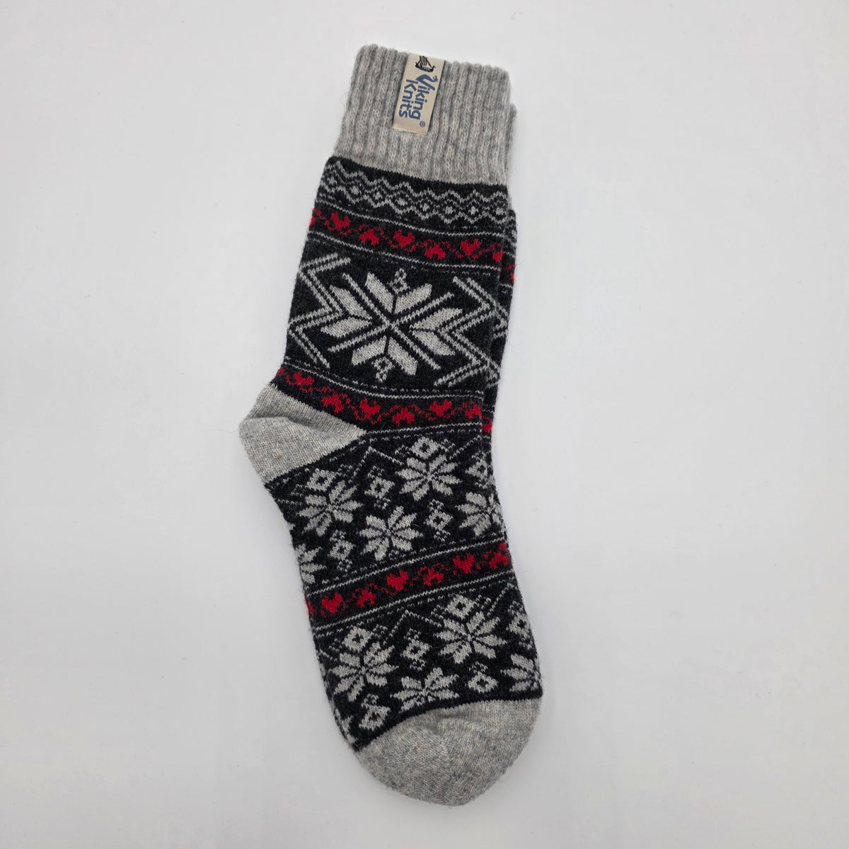 Sock Viking Knit Wool - Bergen Snowflake