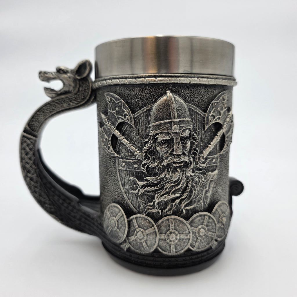 Viking Beer Mug with Metal Insert