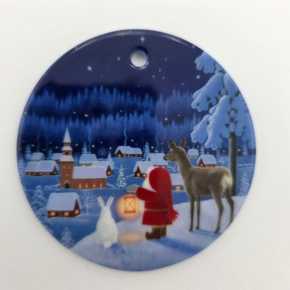 Ornament Eva Tomte with Deer and Rabbit