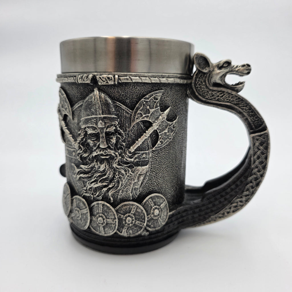 Viking Beer Mug with Metal Insert
