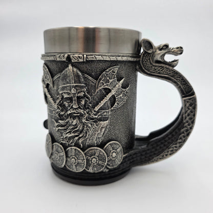 Viking Beer Mug with Metal Insert