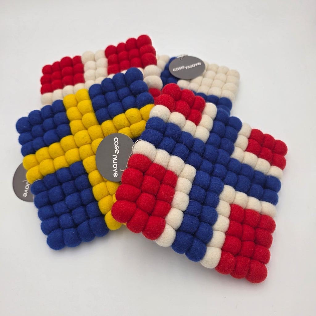 Square Wool Trivet Flags