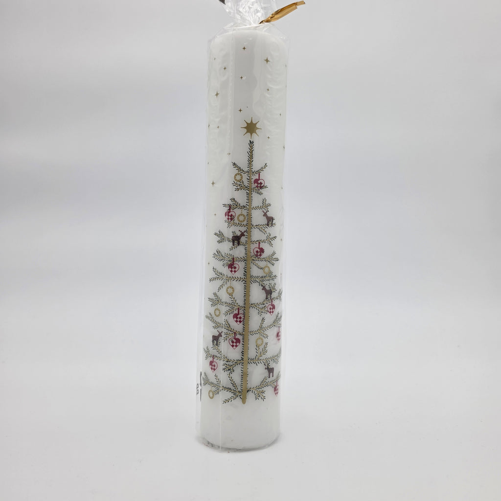 Tall Advent Candle Christmas Tree Gold