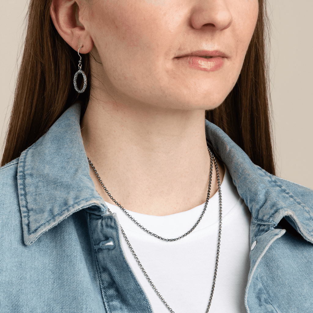 Sylvsmidja Earring Circle Oxidized 595768