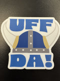 Sticker Uff Da Viking Helmet Cindy Lindgren