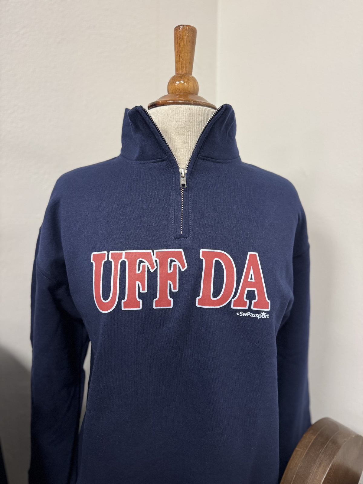 Sweatshirt Uff Da 1/4 Zip Navy